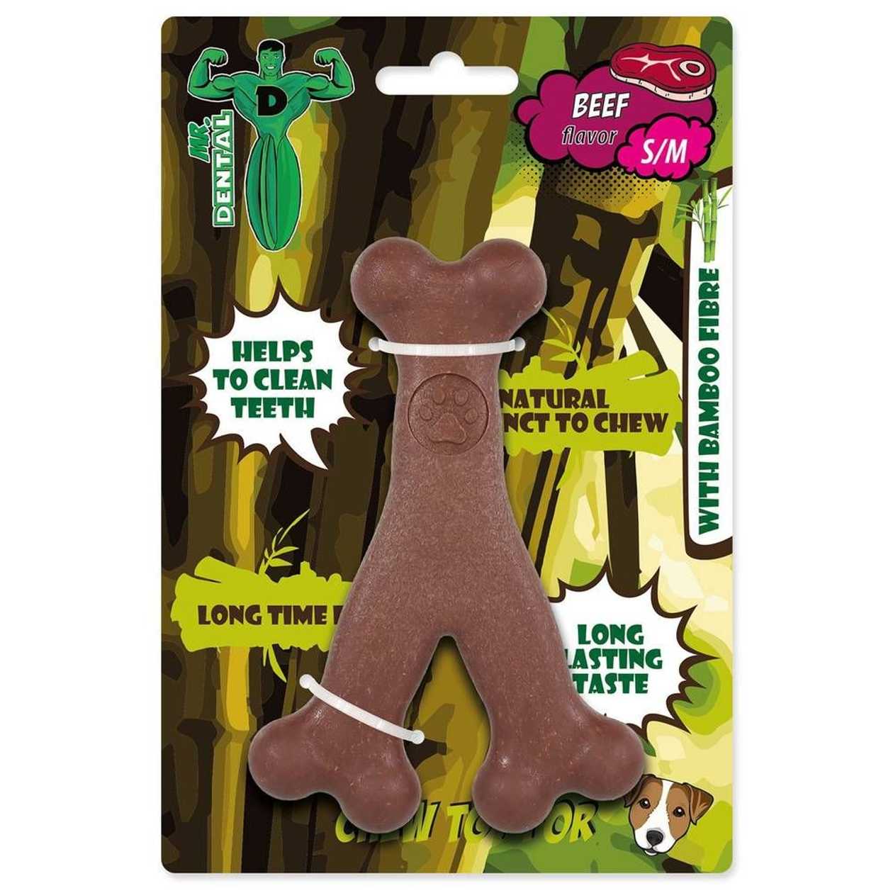 Mr. Dental chewing toy bambone ypsilon beef S/M  -  [05027]