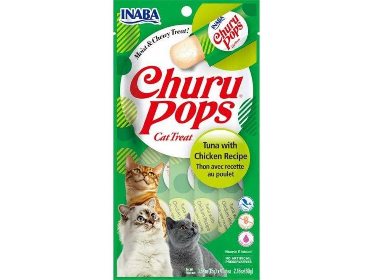 Inaba Churu Cat Pops Tuna Chicken - gardums kaķiem, 4x15 g  -  [01015]