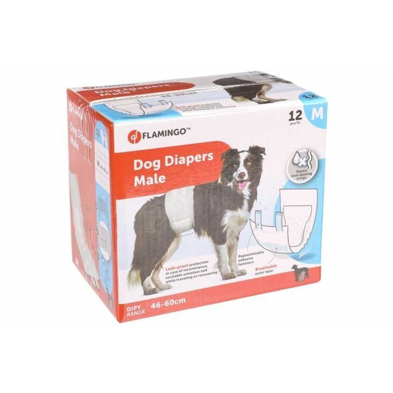 Flamingo autiņbiksītes suņiem For Male M 46-60cm 12gb  -  [77169]