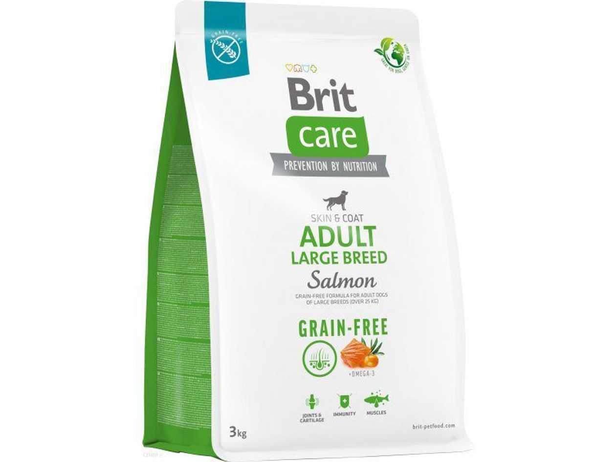 Brit Care Grain-free Adult Large Breed Salmon bezgraudu sausā barība suņiem Lasis, 3 kg  -  [58902]