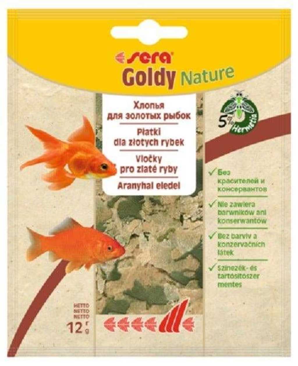 Sera Barība zivīm : Goldy Nature, 12g`  -  [08327]