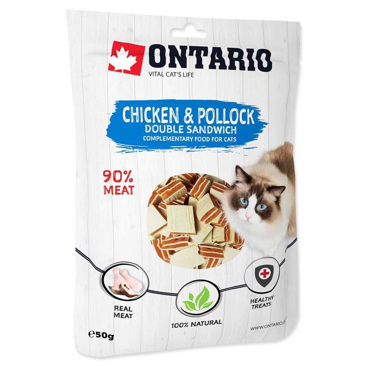 Ontario Gardumi kaķiem Cat Chicken and Pollock Double Sandwich 50g.  -  [94980]