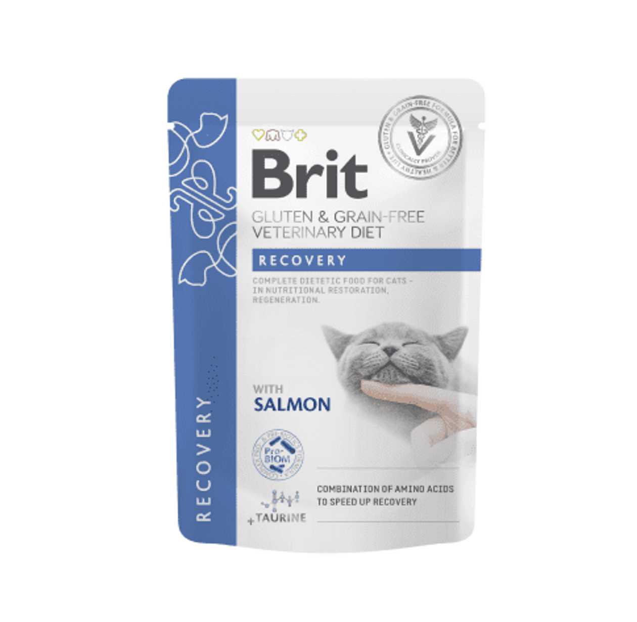 Brit Grain Free Veterinary Diets Recovery bez graudaugiem ārstnieciskā barība kaķiem 85g  -  [66693]