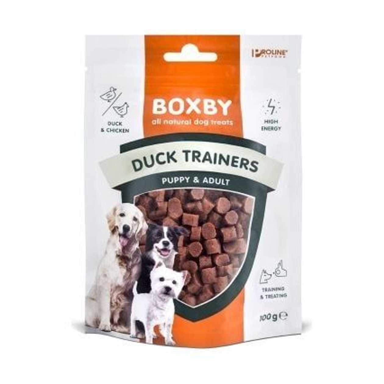 Boxby Duck Trainer 0,100 kg - Pīles Gaļas Gabaliņi Pieaugušiem  Suņiem  -  [02866]