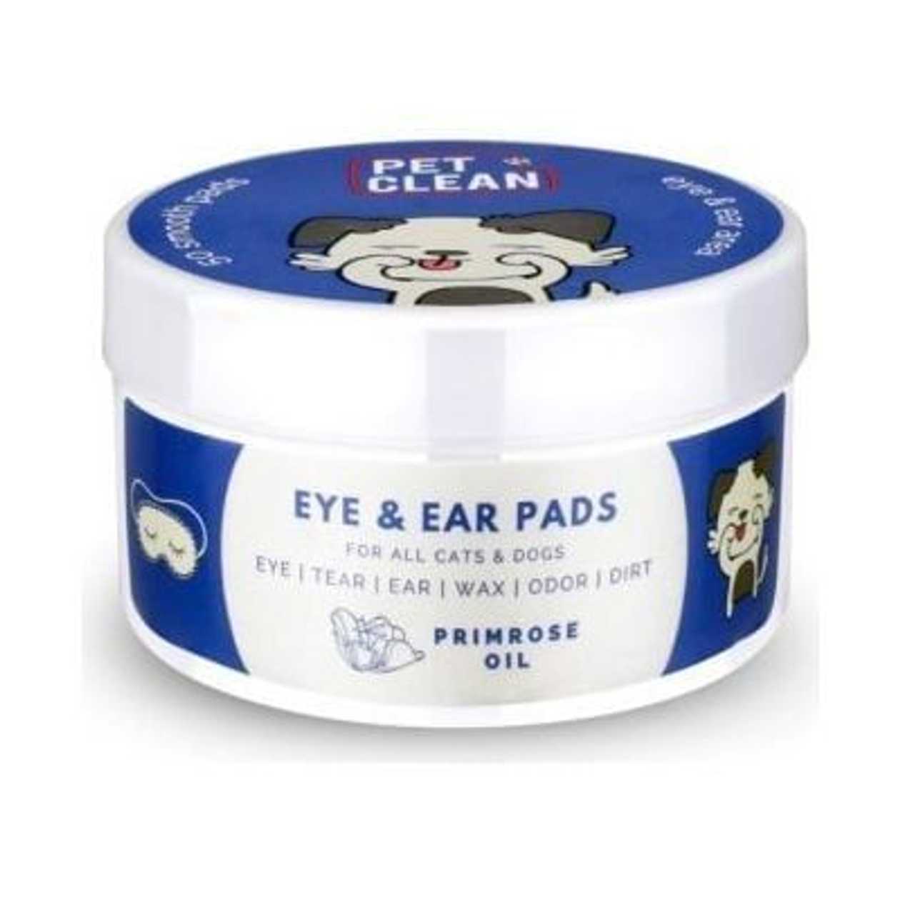 Pet Clean Pet EYE/EAR WIPES 50gb - SALVetES DZĪVNIEKU AUSU UN ACU HIGIĒNAI UN TĪRĪŠANAI. IMPREGNĒTS AR HIPOALERĢISKU ORGANISKU SASTĀVU.  -  [99202]
