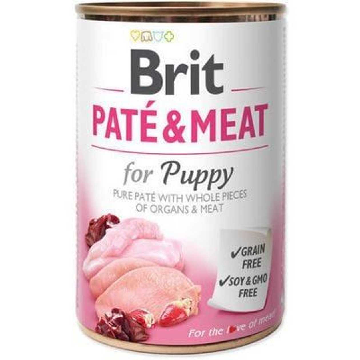 Brit Care wet Chicken & Turkey Pate & Meat for Puppy konservi suņiem, 400 g  -  [57448]