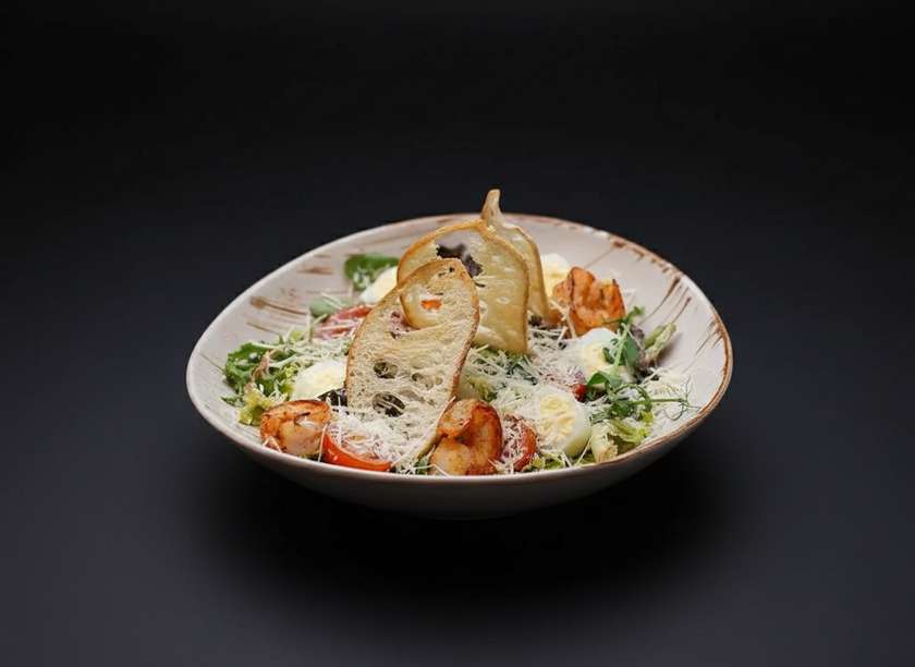 Салат Цезар з креветкою