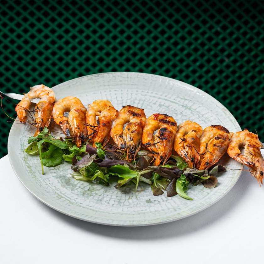 Gamberi dell’Atlantico con salsa all’aglio