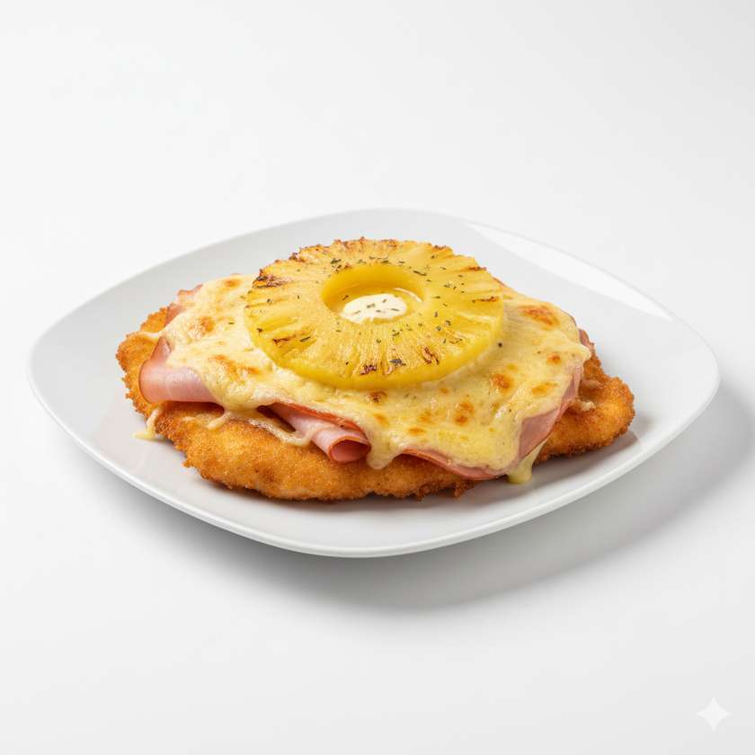 Zapekaný kurací rezeň s ananásom