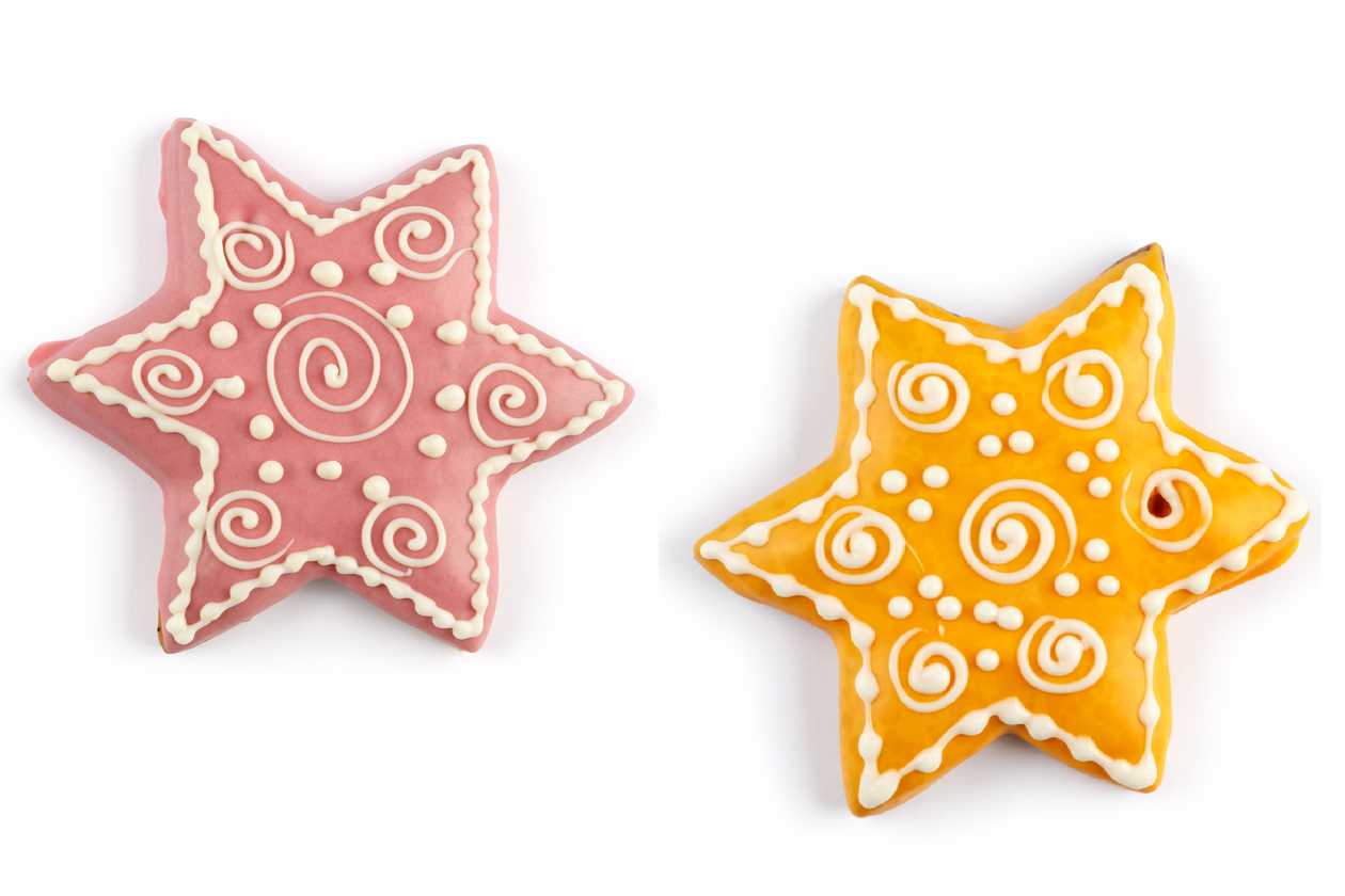 Dekoruoti šventiniai meduoliai "Žvaigždės" (2 vnt.)