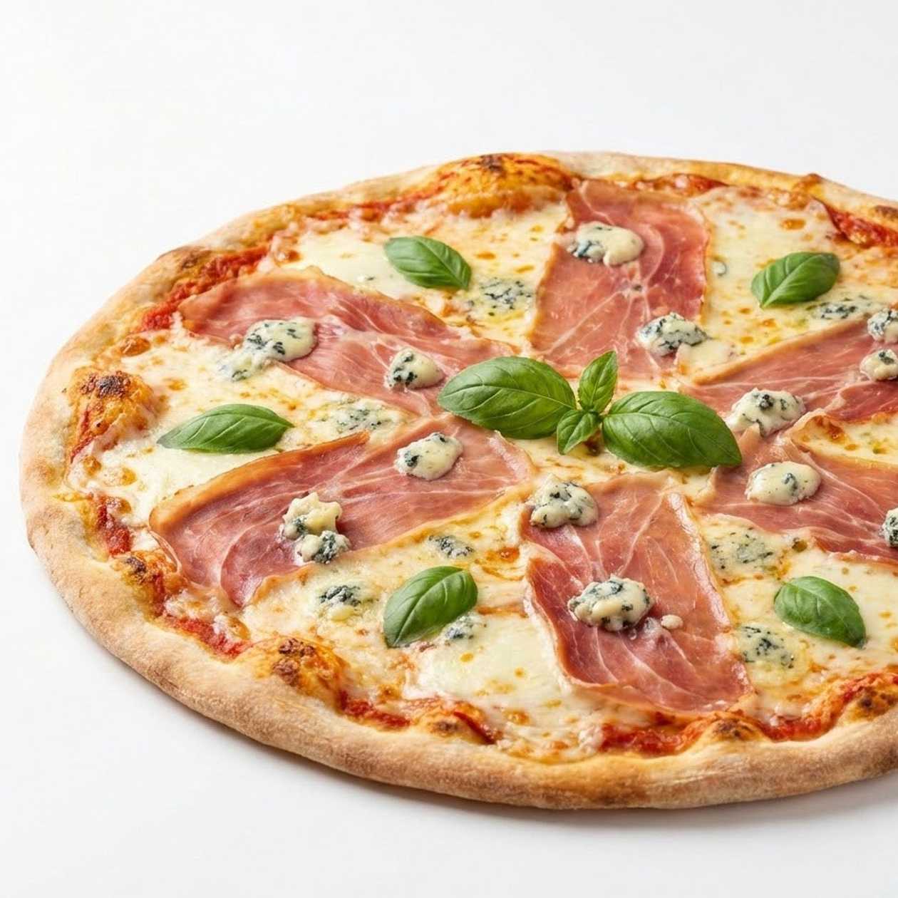 Pizza Prosciutto e Gorgonzolla (mozzarella,sunca,gorgonzola)