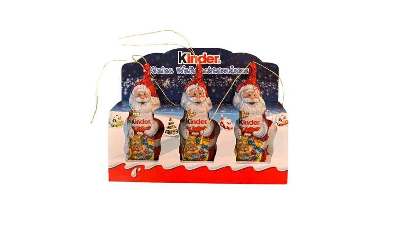 Kinder - Small Santa Claus Chocolate Pendant - 3 x 15g/45g