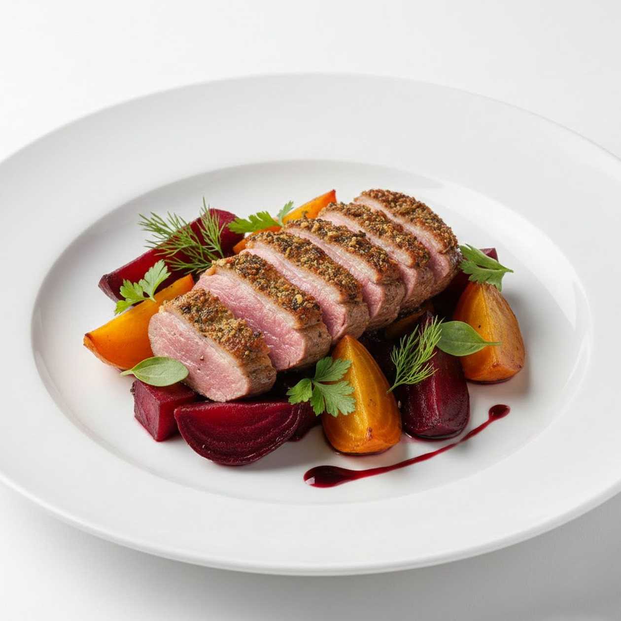 Piept de rata cu sfecla coapta