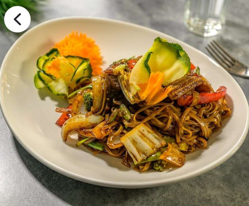Vegan Phad Kee Mao Noodles
