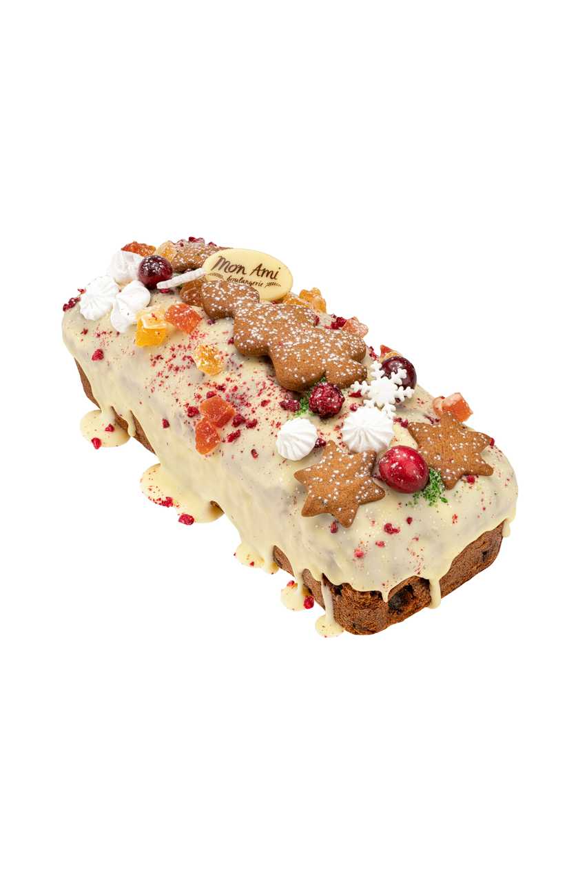 Pailgas brandintas keksas su džiovintais vaisiais