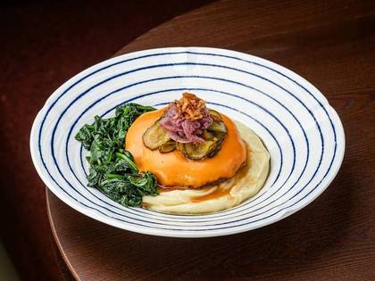 Січений біфштекс з картопляним пюре