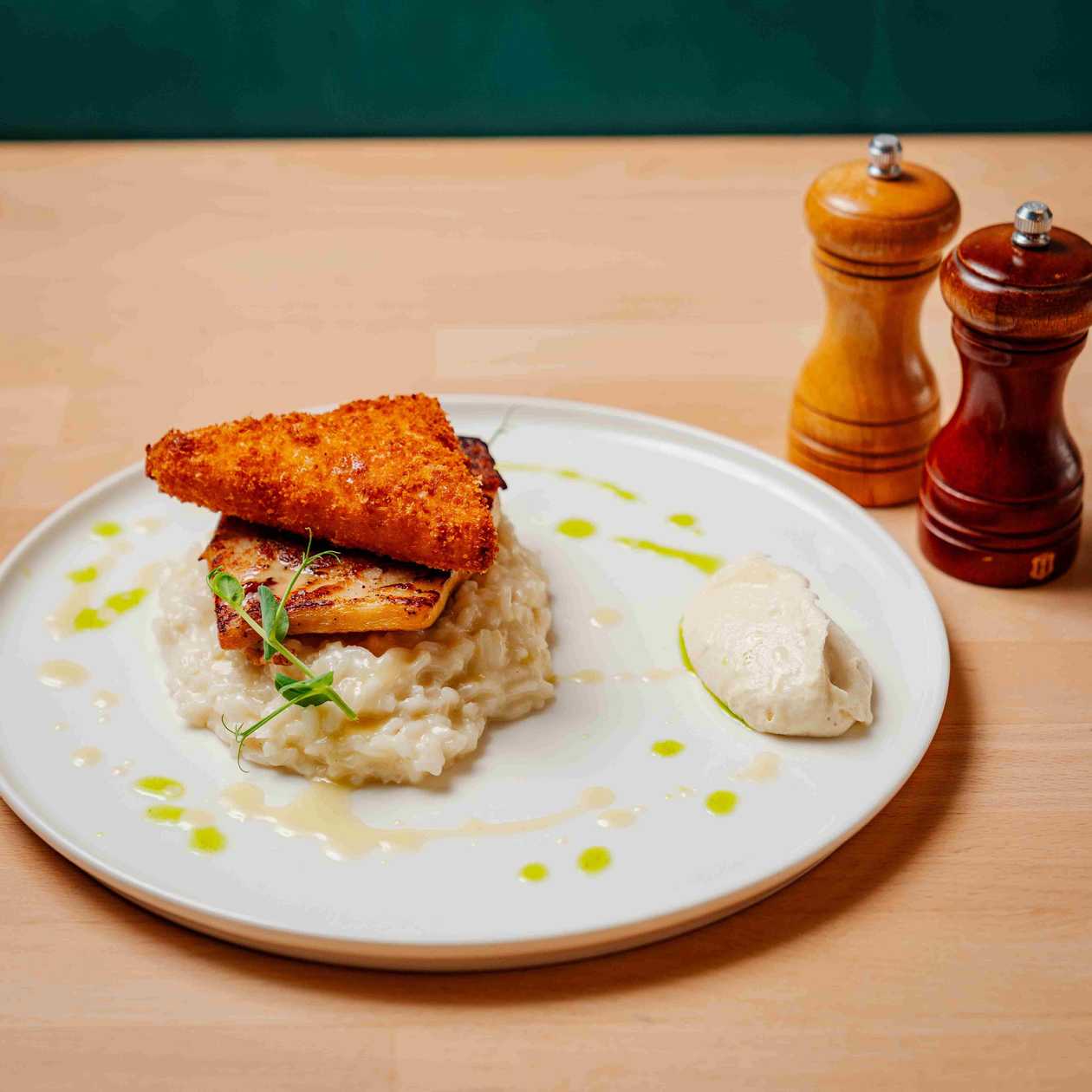 Șalău cu Feta și  Risotto