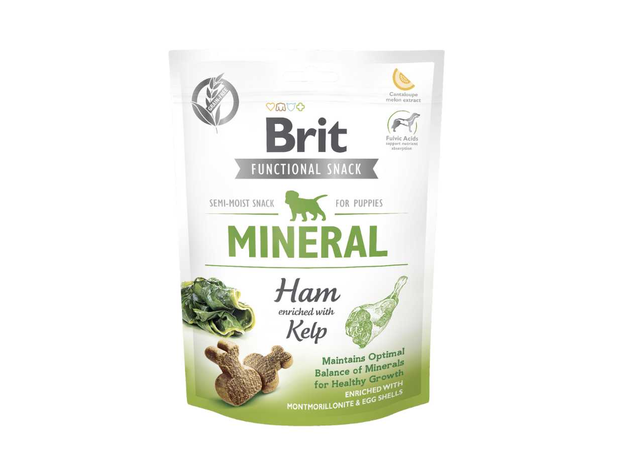Brit Care Dog Functional Snack Mineral - Pork Ham & Seaweed - 150 g