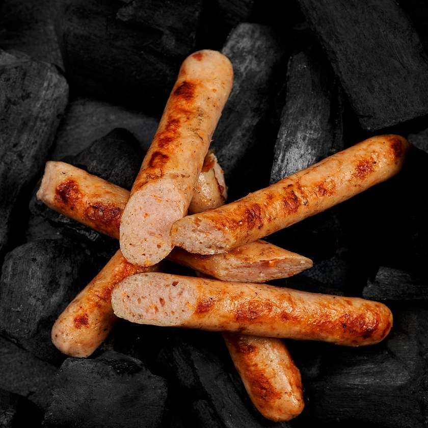 Sausage from сhiken and mushrooms