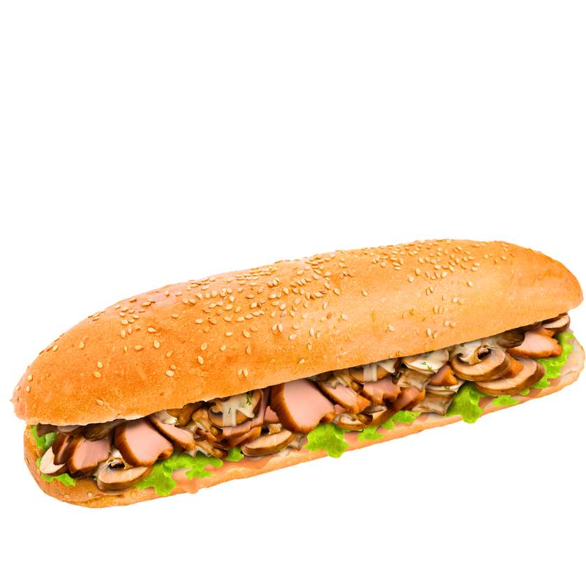 Smoked Chicken and Mushroom Baguette