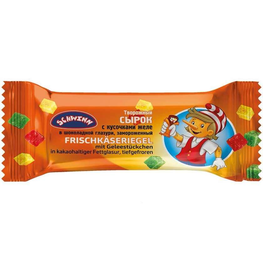 Batonik twarogowy Schwinn z marmeladą w czekoladzie - 1 szt.