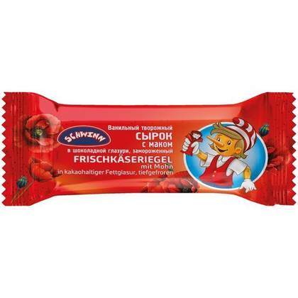 Batonik twarogowy Schwinn z makiem w czekoladzie - 1 szt.