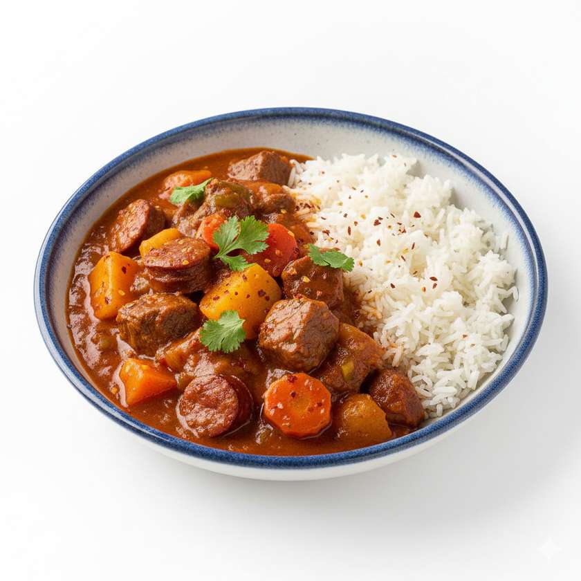 M12.Maso na kari s rýží