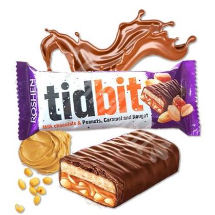 Baton TIDBIT caramel with peanuts Roshen - 1 szt.