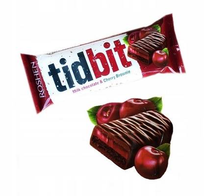 Baton TIDBIT o smaku brownie wiśniowego Roshen - 1 szt.