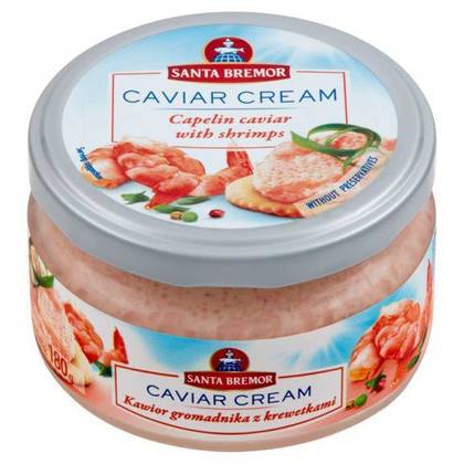 Pasta z kawioru SANTA BREMOR z krewetkami - 180g.