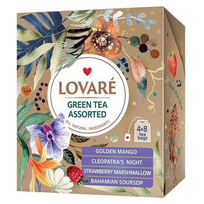 LOVARE Zestaw herb. GREEN TEA ASSORTED - (2gr. x 32tor)