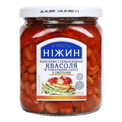 Fasołka z warzywami w sosie pomidorowym Niżyn 450g