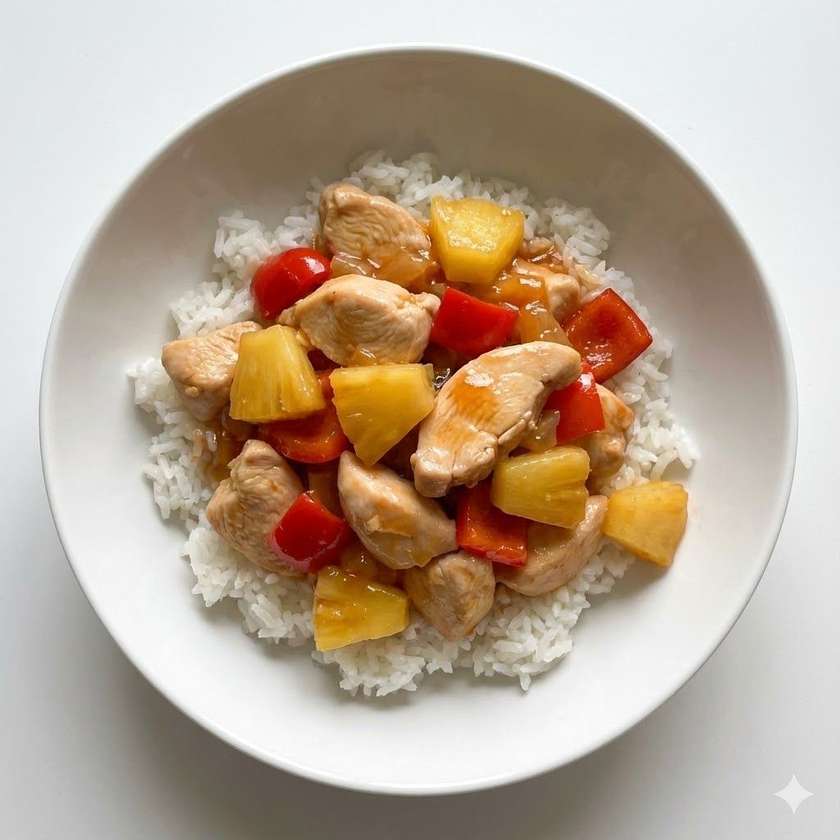 M4.Kuře s ananasem s rýží