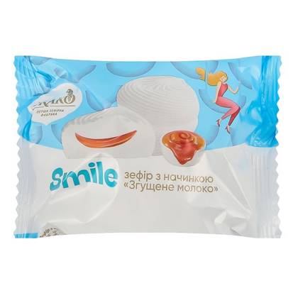 Zefir ŻAKO z nadzieniem zagęszczonego mleka - 1 szt. (50g)