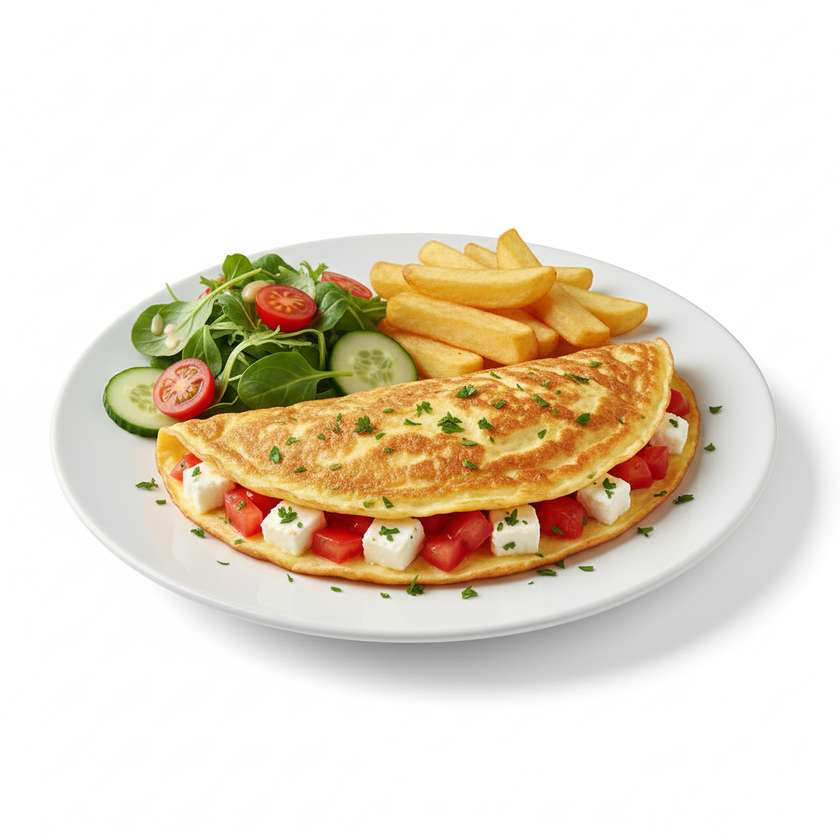 Tomato and Feta Cheese Omelette