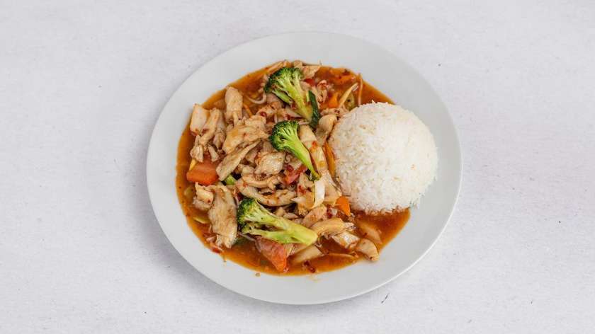 178. Meat with Lemongrass, Chilli and Rice