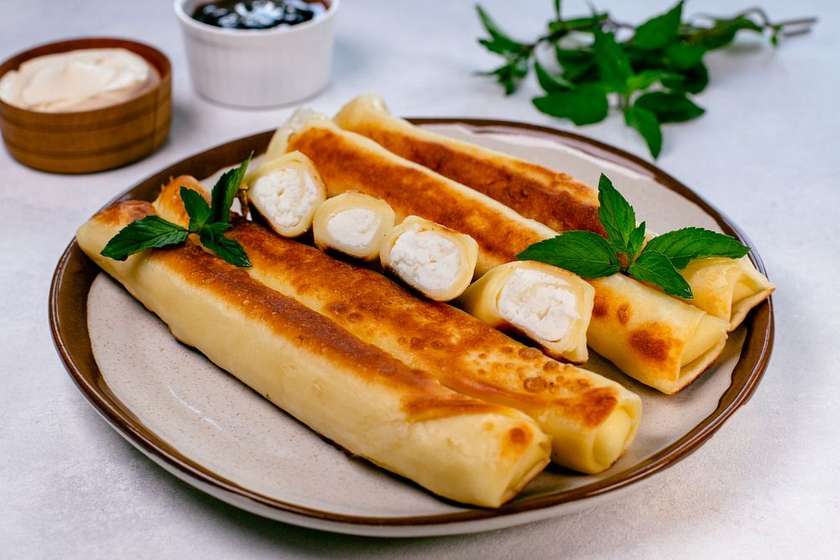 Naleśniki z serem na słodko - 3 szt. (na gorąco)