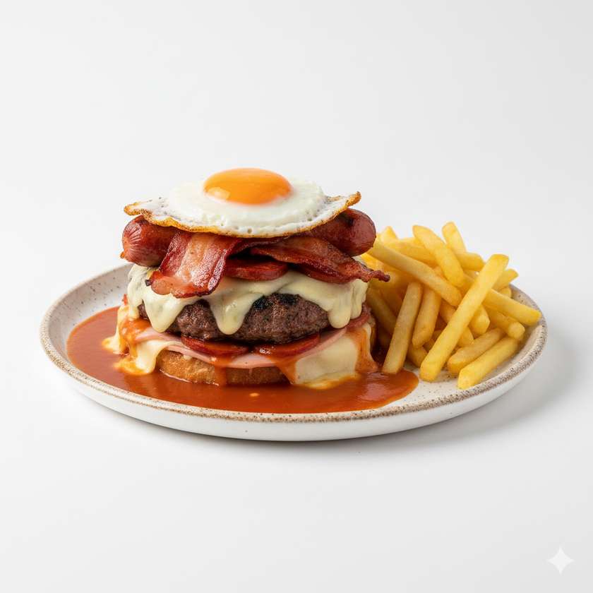 Menu Francesinha Hambúrguer