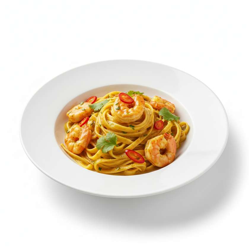 Taglietelli with Shrimp Curry