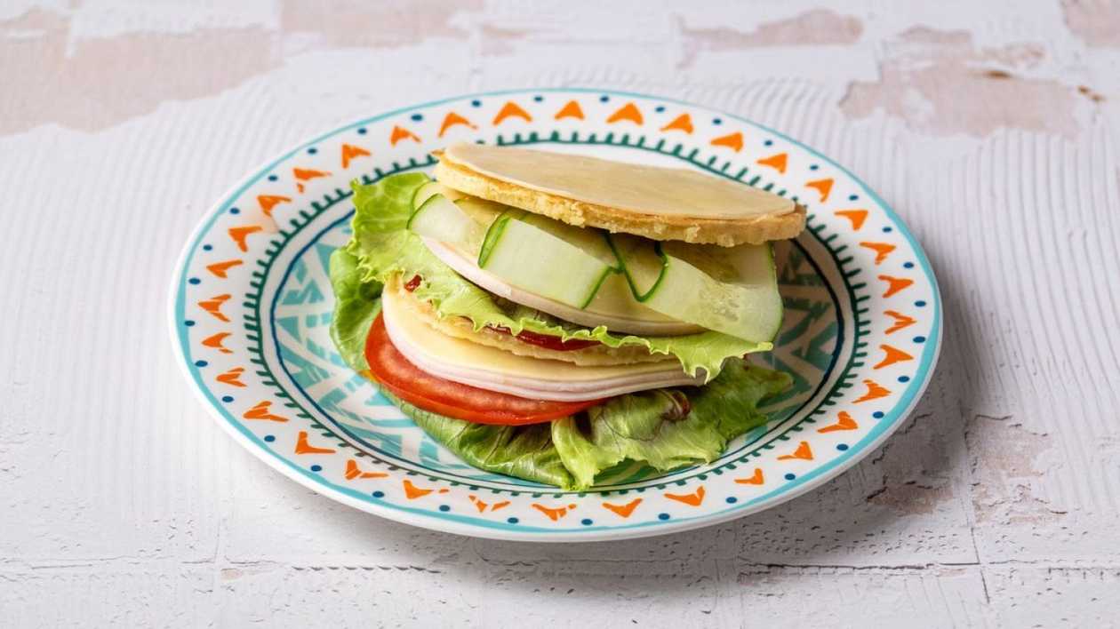 Sandwich With Oatmeal Pancakes
