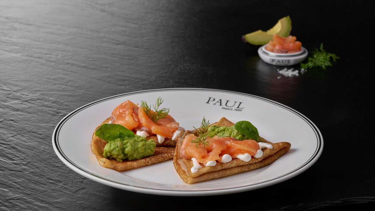 Crepes with Smoked Salmon and Avocado