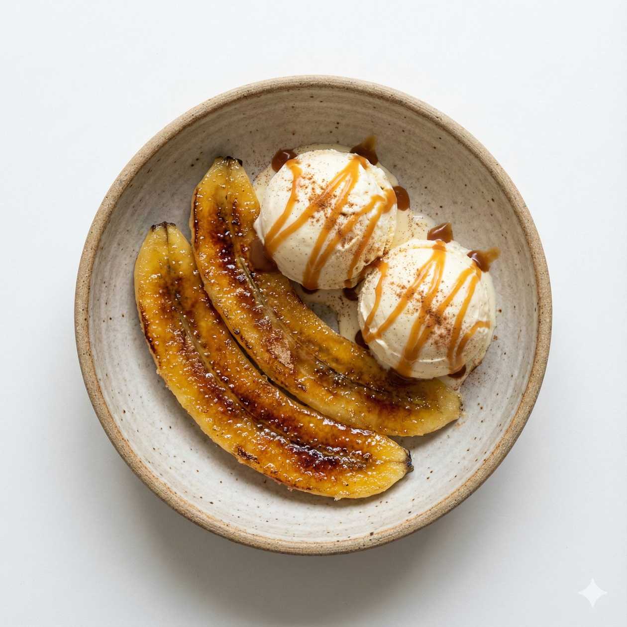 Grilled Banana with Ice Cream