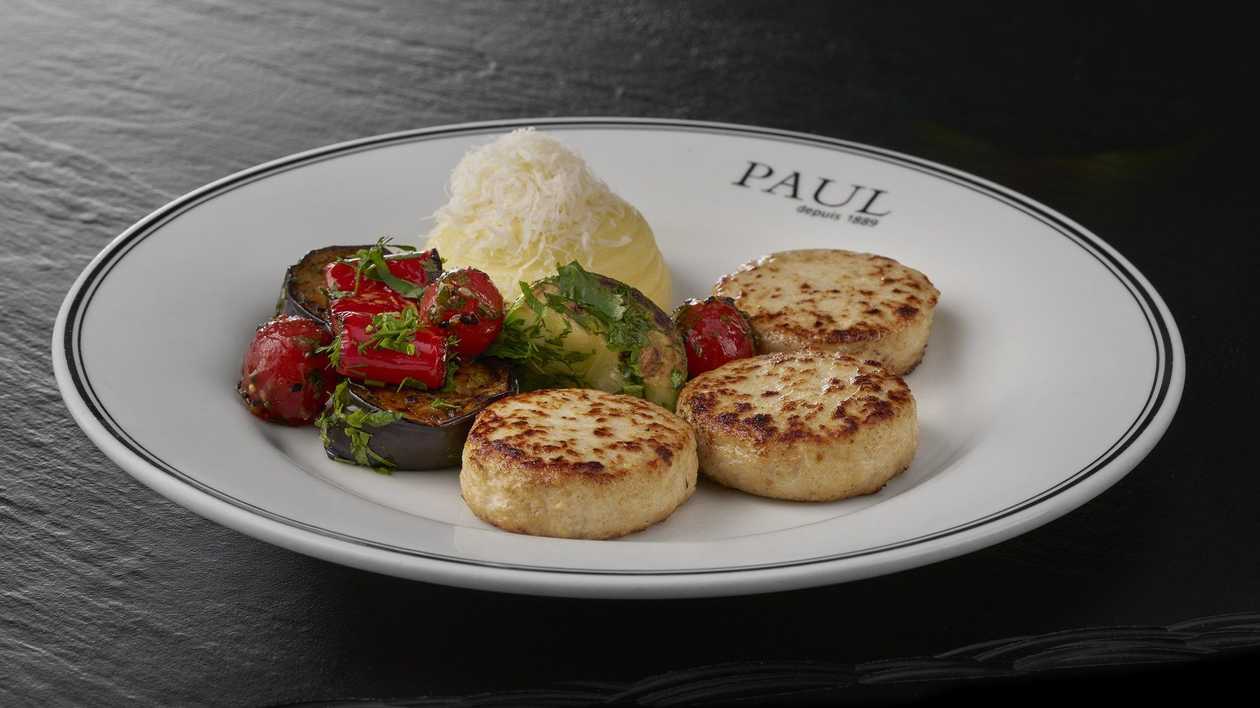 Chicken Patties with Vegetables & Mashed Potato