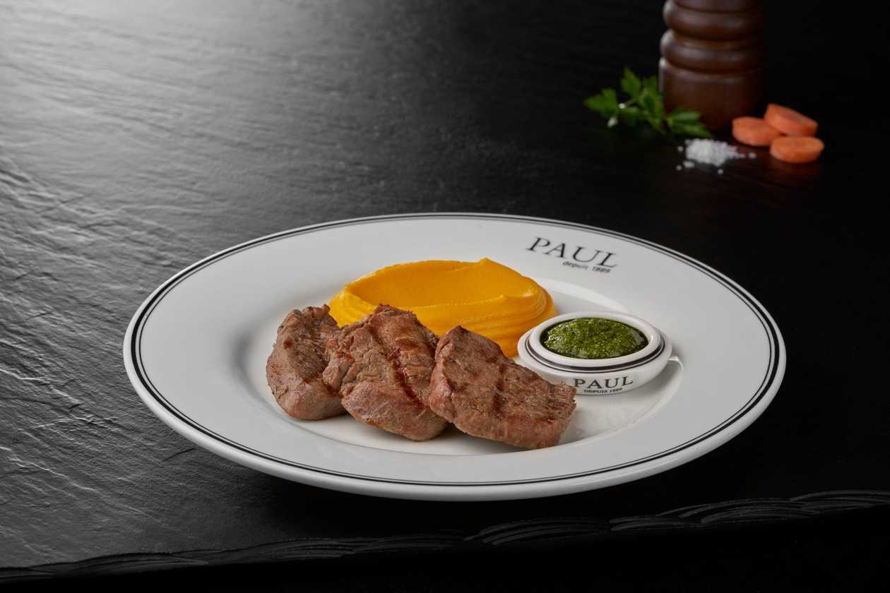 Beef Tenderloin with Carrot Puree