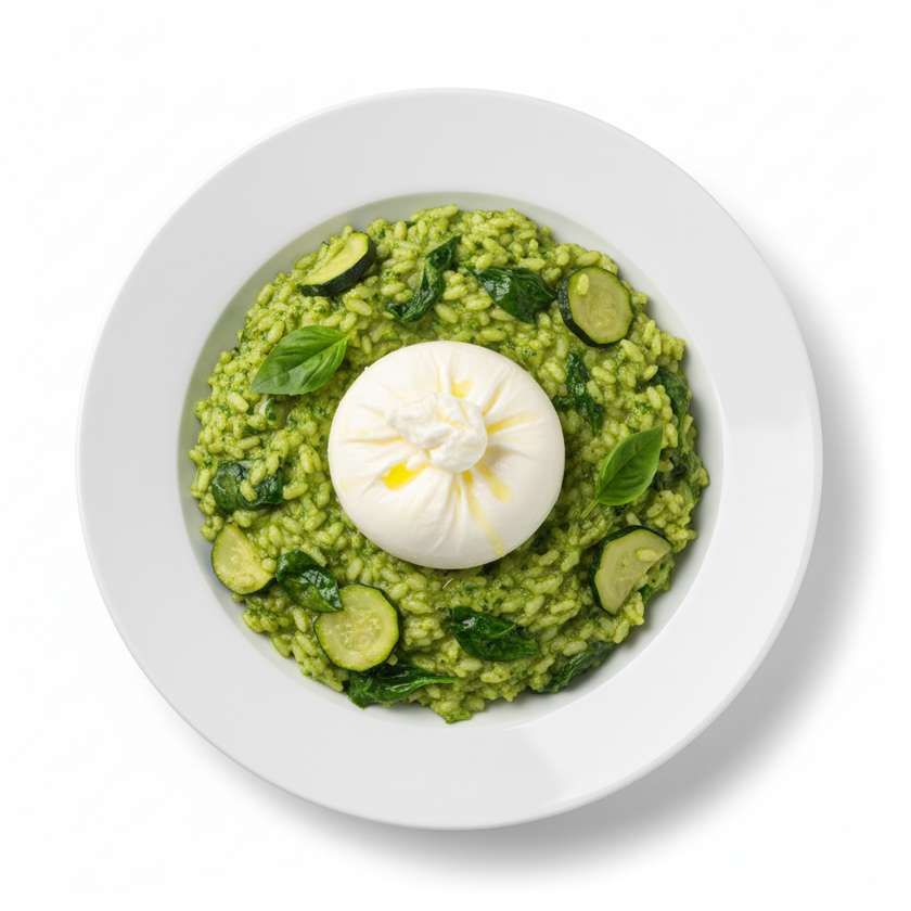 Genovese Risotto with Burrata