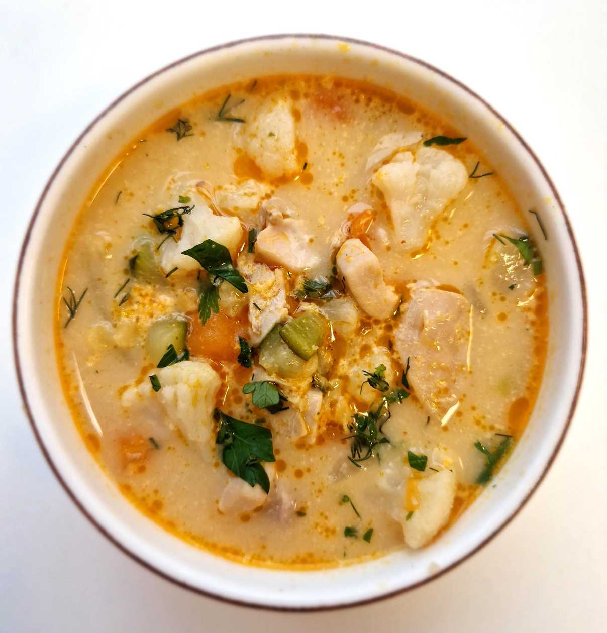 Chicken Soup with Red Lentils