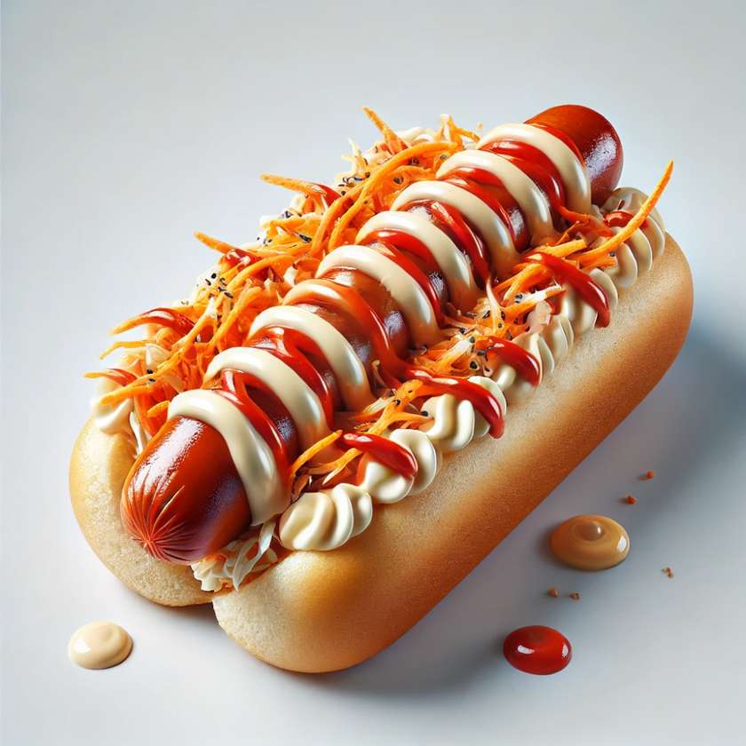 Хот-дог в булочці 1 мисливська сосиска