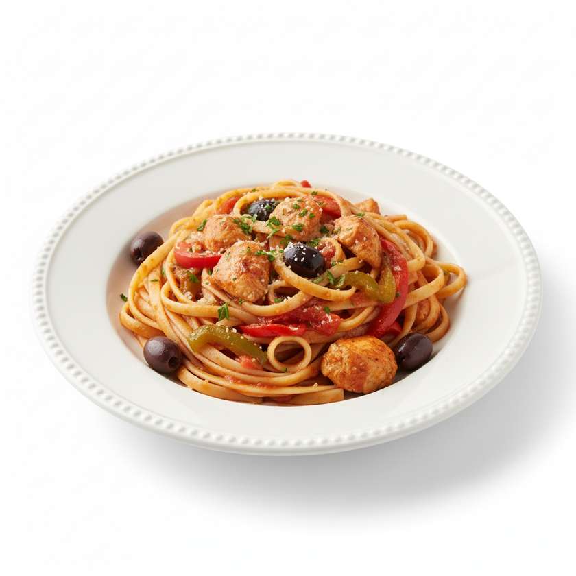 Linguini with Chicken Cacciatore