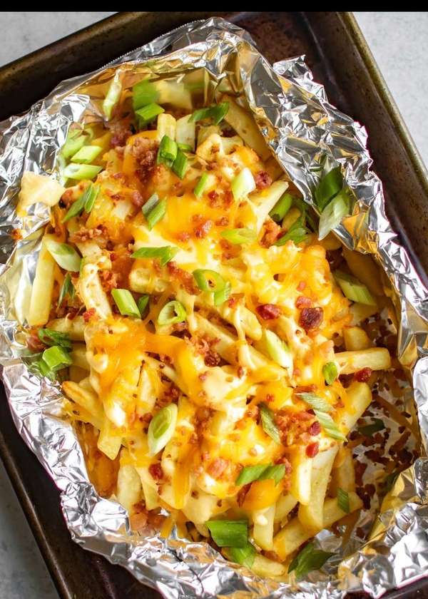 Loaded  fries with sausage/ chicken & cheese