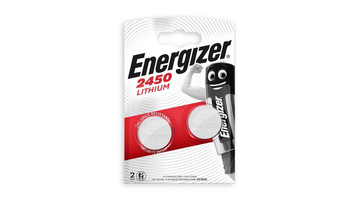 Batteries Energizer Lithium CR2450 3V B2 battery, 620 mAh